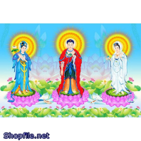 Hình Phật Tây Phương Tam Thánh Chất Lượng Cao